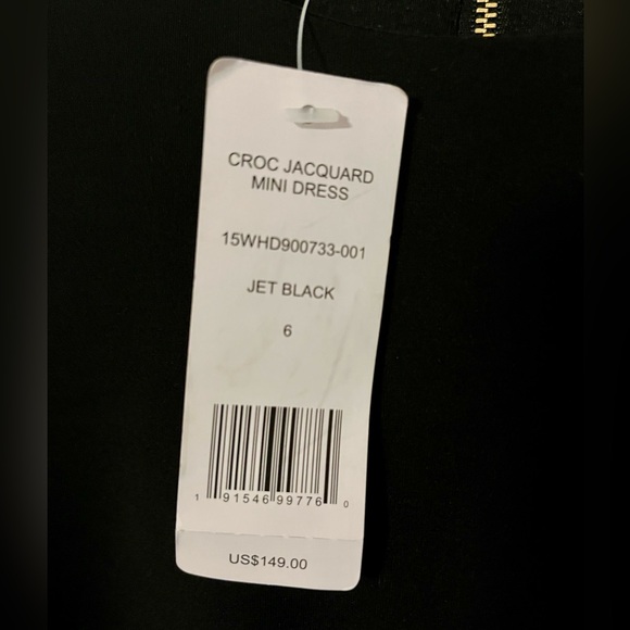 bebe Black knee-length sheath long-sleeved bodycon snake print cocktail dress - Picture 8 of 12